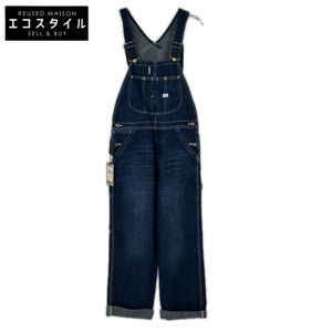 Lee, like-new condition, washed denim loose-fit straight overalls, size S [Used]