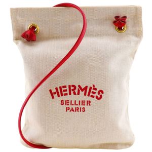 에르메스 HERMES 아리느 숄더백 코튼 캔버스 레드 숄더 오픈형 Aline 여성용【중고】