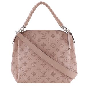 루이비통 LOUIS VUITTON 바빌론 체인 BB 숄더백 모노그램 마히나 M51219 모노그램 마히나 x 카프스킨 매그놀리아 프랑스제 핑크 지퍼 Babylon Chain BB 여성용 [중고]