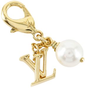 Louis LOUIS VUITTON LV Pearl Charm M04053 Gold Plated x Faux Pearl 2026 Gold OB0226 Charm LV Pearl Women's [Used]