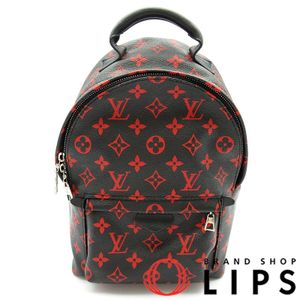 Louis Vuitton Palm Springs Backpack PM M41458 Monogram Infra Rouge Women's Backpack/Daypack Black/ RED[Used]