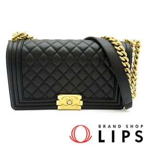 Chanel Boy Chanel Chain Shoulder Bag A67086 Lambskin Women's Shoulder Bag

Black [Used]