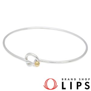 Tiffany Love Knot Bangle (Wrist circumference: approx. 17cm, Width: approx. 0.2cm) SV925/750YG, Polished, Excellent Condition [Pre-owned]