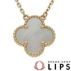 梵克雅寶 (Van Cleef & Arpels) 復古 Alhambra 項鍊 VCARA45900（吊墜尺寸約：1.5 x 1.5 x 0.2 厘米，鍊長約 37-41.5 厘米）18K 黃金，拋光，成色極佳 [二手]