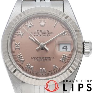 勞力士 Datejust 女士腕錶 79174(A)，附錶盒、保固卡，K18白金/不鏽鋼錶殼，粉紅色錶盤，拋光處理，1999 年，成色極佳 [二手]