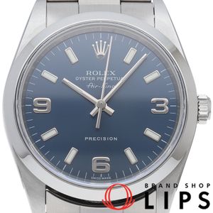 Rolex Air-King 14000M(F) Stainless Steel Men's Watch, Blue, Polished, 2004 Model, Excellent Condition [Used]