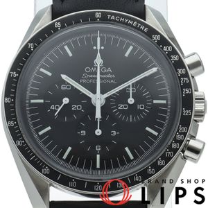OMEGA 스피드마스터 문워치 프로페셔널 크로노그래프 42mm 311.33.42.30.01.001 박스 보증서 밴드×2 버클 SS/가죽 남성용 시계 블랙 폴리싱 완료 최상급 컨디션 【중고】