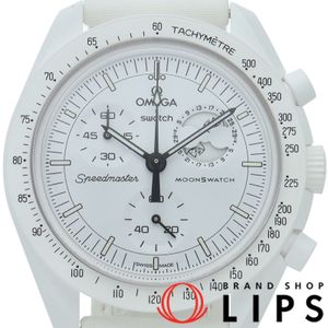Swatch Omega x Swatch Bioceramic Moonswatch Snoopy SO33W700 Bioceramic/Nylon Men's Watch White Excellent Condition [Used]