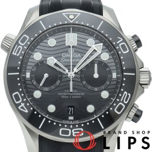 オメガ シーマスター ダイバー300M コーアクシャル クロノグラフ 44mm Seamaster Diver 300M Co-Axial Master Chronometer Chronograph 44mm 210.32.44.51.01.001 箱 保証書 SS/ラバー メンズ時計 ブラック 美品 【中古】