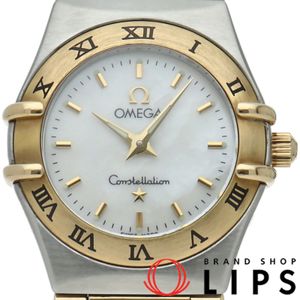 Omega Constellation Mini 22.5mm Shell Watch 1262.70 with Box, Warranty, 18K Yellow Gold/Stainless Steel, Ladies' Watch, White Shell, Polished, Excellent Condition [Pre-owned]