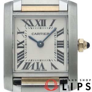 Cartier Tank Francaise SM Watch, Two-Tone, Tank Francaise SM W51007Q4, 18K Yellow Gold/Stainless Steel, Ladies' Watch, Silver, Polished, Excellent Condition [Pre-owned]