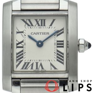 Cartier Tank Francaise SM Watch W51008Q3, Warranty Card Included, Stainless Steel, Ladies' Watch, Silver, Polished, Excellent Condition [Pre-owned]