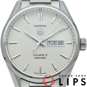 タグ・ホイヤー カレラ キャリバー5 デイデイト Carrera Caribre 5 WAR201B.BA0723 箱 保証書 SS メンズ時計 シルバー 仕上げ済 美品 【中古】