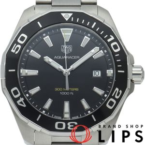 TAG Heuer Aquaracer Men's Watch WAY101A.BA0746, Box, Warranty, Stainless Steel, Black, Polished, Excellent Condition [Used]