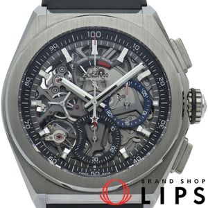 Zenith Defy El Primero 21 Chronograph 95.9000.9004/78.R782 Box, Warranty, Repair Certificate, Titanium/Rubber Strap, Men's Watch, Transparent Case, Polished, Excellent Condition [Used]