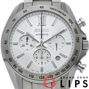Seiko Brightz Mechanical Chronograph 42mm SDGZ001/8R28-00R0, Box, Warranty, Stainless Steel, Men's Watch, Silver, Polished, Excellent Condition [Used]