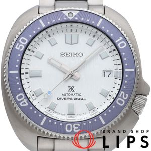 Seiko Prospex 1970 Mechanical Diver's Save the Ocean 42.7mm Prospex SBDC169/6R35-02A0 Box, Warranty Card, 1 Link, Stainless Steel, Men's Watch, White, Excellent Condition [Used]
