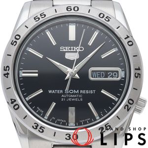 セイコー セイコー5 デイデイト ウォッチ 海外モデル SEIKO 5 SNKE01J1/7S26-02T0 保証書 SS メンズ時計 ブラック 仕上げ済 美品 【中古】