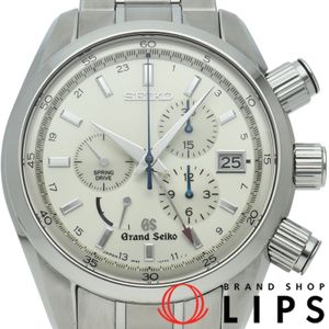 Seiko Grand Seiko Chronograph GMT Spring Drive 43.5mm Grand Seiko Chronograph Master Shop Limited SBGC001/9R86-0AA0 Box, Warranty, Repair Certificate, Stainless Steel Men's Watch, Silver, Polished, Excellent Condition [Used]