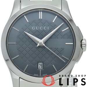 Gucci 구찌 G-타임리스 여성용 시계 G-timeless 126.5 SS 여성용 시계 블랙 폴리싱 완료 미품 【중고】