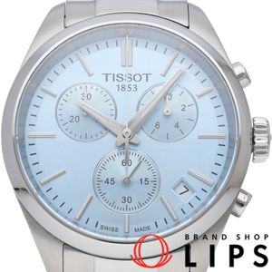 Tissot PR 100 크로노그래프 40mm T150.417.11.351.00 박스 보증서 포함 SS 남성용 시계 아이스 블루 폴리싱 완료 최상급 컨디션 [중고]