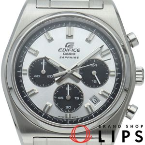CASIO 에디피스 크로노그래프 Edifice Quartz Chronograph EFB-730DJ-7AJF 박스 보증서 포함 SS 남성용 시계 실버/블랙 폴리싱 완료 최상급 [중고]