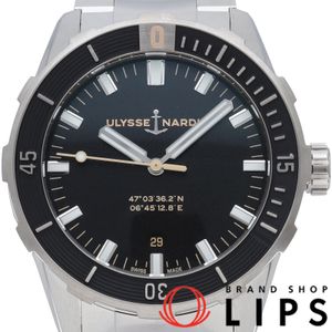 Ulysse Nardin 다이버 워치 42mm Marine Torpeille Moonphase 8163-175-7M/92 박스 보증서 SS 남성용 시계 블랙 폴리싱 완료 미품 【중고】