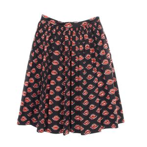 【二手】Prada PRADA 半身裙，唇形圖案，棉質半身裙，女款，二手 A