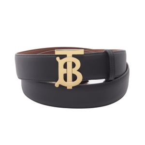 [Pre-owned] Burberry BURBERRY Belt TB Logo Buckle Gold Hardware Reversible Leather Belt Women's Unused