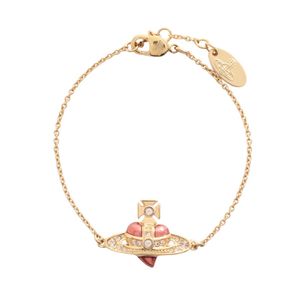 [Used] Vivienne Westwood Bracelet NEW DIAMANTE HEART 6102021T02RA16 GP (Gold Plated) Bracelet for Women Brand New