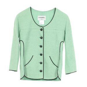 【二手】香奈兒 (Chanel)顏色斜紋棉布外套 女款
