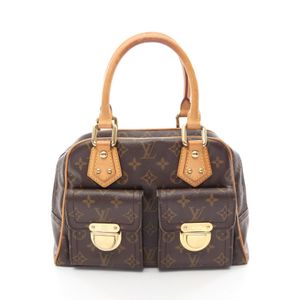 【二手】LOUIS VUITTONManhattan PM 手提包，Monogram M40026，PVC塗層帆布和皮革，女士，二手 A