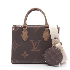 【二手】路易威登LOUIS VUITTON OnTheGo PM Monogram Giant Reverse 2WAY M46373 PVC塗層帆布 OnTheGo PM 女士手提包