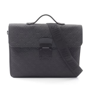 [Used] Louis LOUIS VUITTON Briefcase S-Lock Monogram Taurillon Noir 2WAY M20835 Noir Leather S-Lock Briefcase Men's Used A
