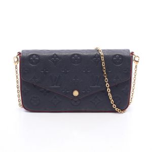 [Used] Louis Vuitton LOUIS VUITTON Shoulder Bag Pochette Felicie Monogram Empreinte Marine Rouge M64099 Marine Rouge Leather Pochette Felicie
