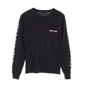 【中古】 クロムハーツ CHROME HEARTS 長袖Tシャツ スクロールラベル アームロゴ ポケット付き コットン スクロールラベル Tシャツ メンズ Used B