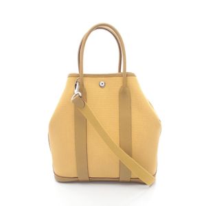 【中古】 エルメス HERMES トートバッグ ガーデンファイルPM フォイン フォイン キャンバス ガーデンファイルPM フォイン レディース Used A