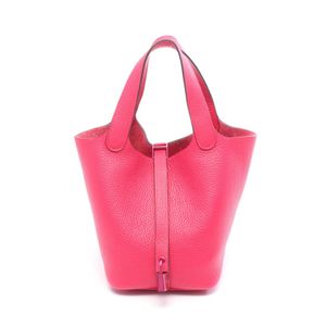 【二手】Hermes 爱马仕 手提包 Picotin Lock PM Monochrome 粉色五金 Rose Mexico 皮革 Picotin Lock PM Monochrome Rose Mexico