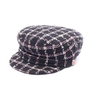 【중고】 Chanel 샤넬 코코마크 버튼 트위드 캐스킷 블랙 코튼 모자(기타) 여성용 Used A