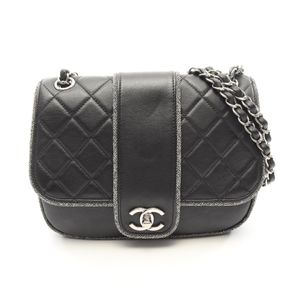 [Used] Chanel CHANEL Shoulder Bag Matelassé Black Lambskin (Sheepskin) Matelassé Chain Shoulder Women's Used A
