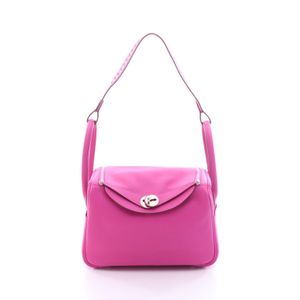 【中古】 エルメス HERMES ショルダーバッグ リンディ26 マグノリア ブルーサフィール マグノリア/ブルーサフィール/クレ レザー リンディ26 トレサージュ マグノリア/ブルーサフィール/クレ