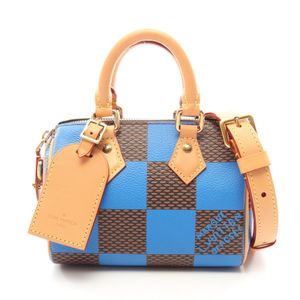[Used] Louis LOUIS VUITTON Speedy Bandoulière 18 Damier Pop 2-Way Handbag N40595 Blue PVC Coated Canvas Leather Speedy Bandoulière 18