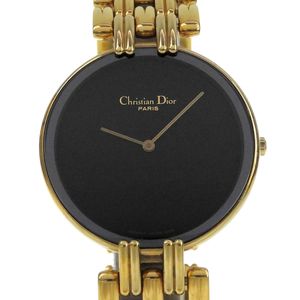 Christian Dior Bakira Watch D47-154-4 Stainless Steel Quartz Analog Display Black Dial Men's [Used]