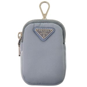 Prada Logo 尼龍藍手拿包 1082 [二手] PRADA