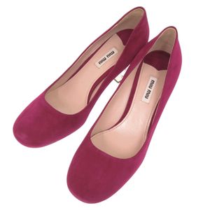 Miu Miu 紫色麂皮鑲鑽高跟鞋 0911 [二手] MIUMIU