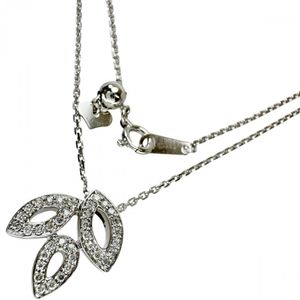 다이아몬드 0.18ct 목걸이 K18WG 화이트 골드 4.9g 45cm 여성용 【중고】