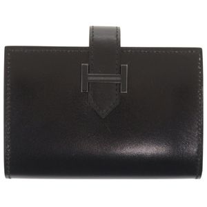 신품급 Hermes 에르메스 베안 미니 보 타데라크 블랙 쏘 블랙 모노크롬 B각인 (2023년 제조) 카드지갑/카드케이스 블랙 0353 [중고] HERMES 남성용