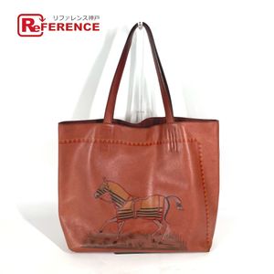 HERMES リバーシブル ドゥーブルセンス 45 シュバル 馬 トートバッグ