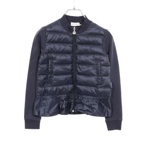 [Used] MONCLER Down Jacket Cardigan, Color Block, Kids, Navy, Nylon, Cotton, Kids Down Jacket, Women's, Used B