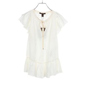 [Used] Louis LOUIS VUITTON Blouse with RIBON RW111W WSTS19JEF Cotton Blouse Women's Unused